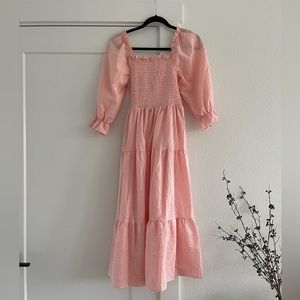 PRAIRIE GIRL MIDI DRESS PINK